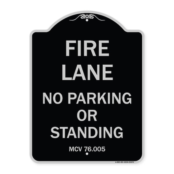 Signmission Michigan Fire Lane No Parking or Standing Heavy-Gauge Aluminum Sign, 24" x 18", BS-1824-23876 A-DES-BS-1824-23876 - main